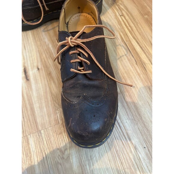 Brown Wingtip Brogue Oxford Shoes Made in England Size 10 - Picture 2 of 4